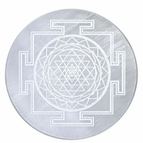 Charging Carving Selenite Coaster Plate by SV Aroma