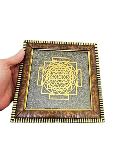 Pyrite Shri Yantra Plate