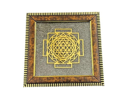 Pyrite Shri Yantra Plate