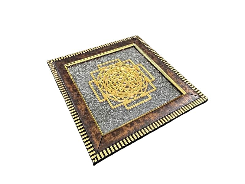 Pyrite Shri Yantra Plate