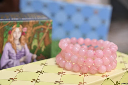 SV Aroma Women's and Men's Rose quartz bracelet 10mm