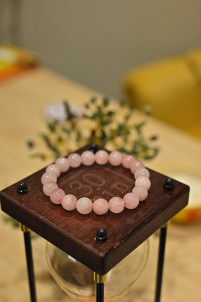 SV Aroma Women's and Men's Rose quartz bracelet 10mm