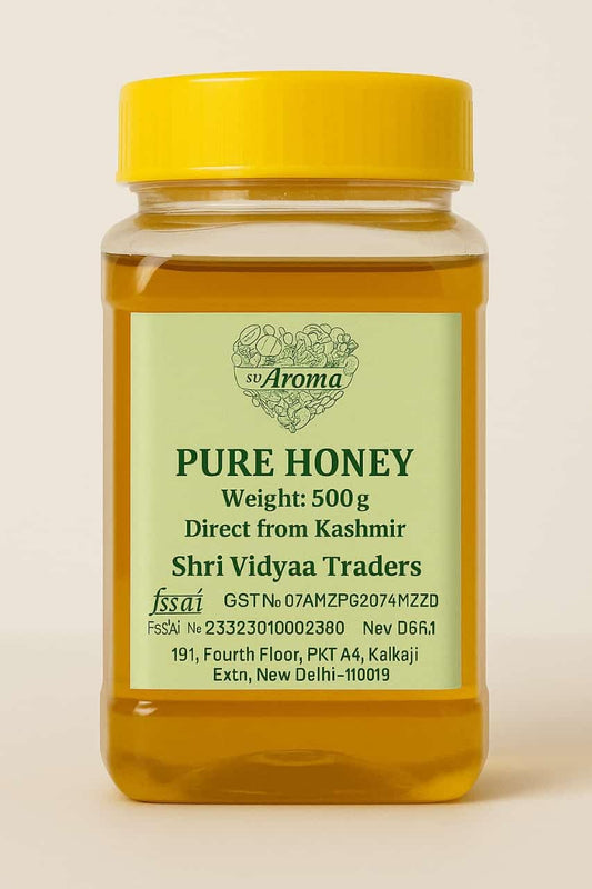 SV Aroma Pure Honey – 500g | 100% Natural & Raw | Direct from Kashmir | No Added Sugar | Shri Vidyaa Traders