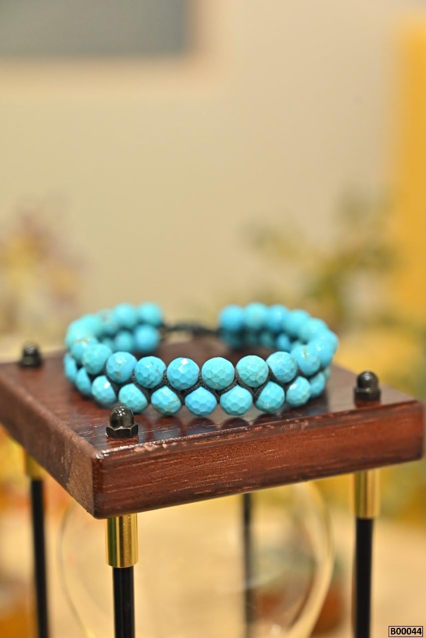 SV Aroma Women's and Men's Firoza Double Line Bracelet