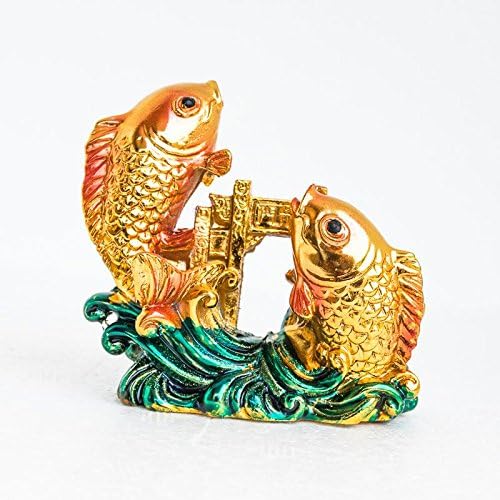 2 Golden Fish Statue by SV Aroma