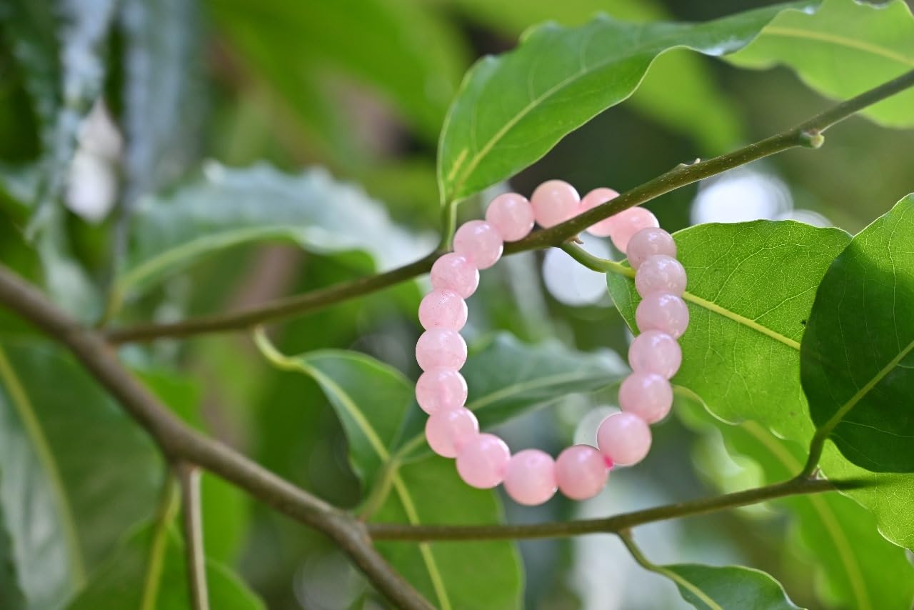 SV Aroma Women's and Men's Rose quartz bracelet 10mm