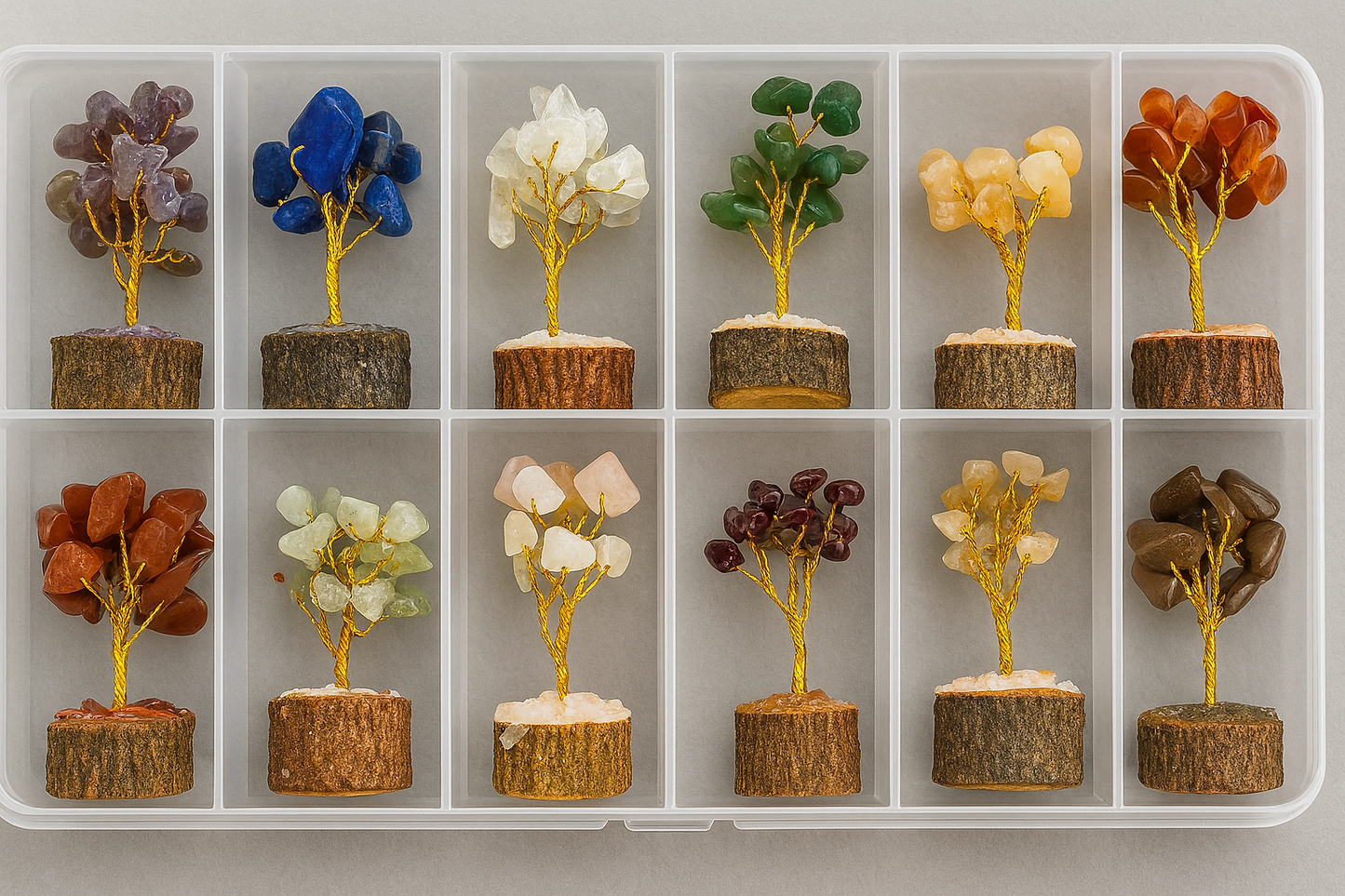 Pieces Mini Crystal Tree Set