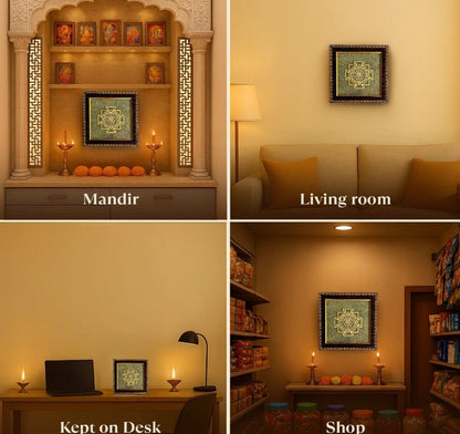 Pyrite Shri Yantra Plate