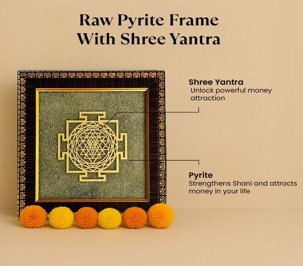 Pyrite Shri Yantra Plate